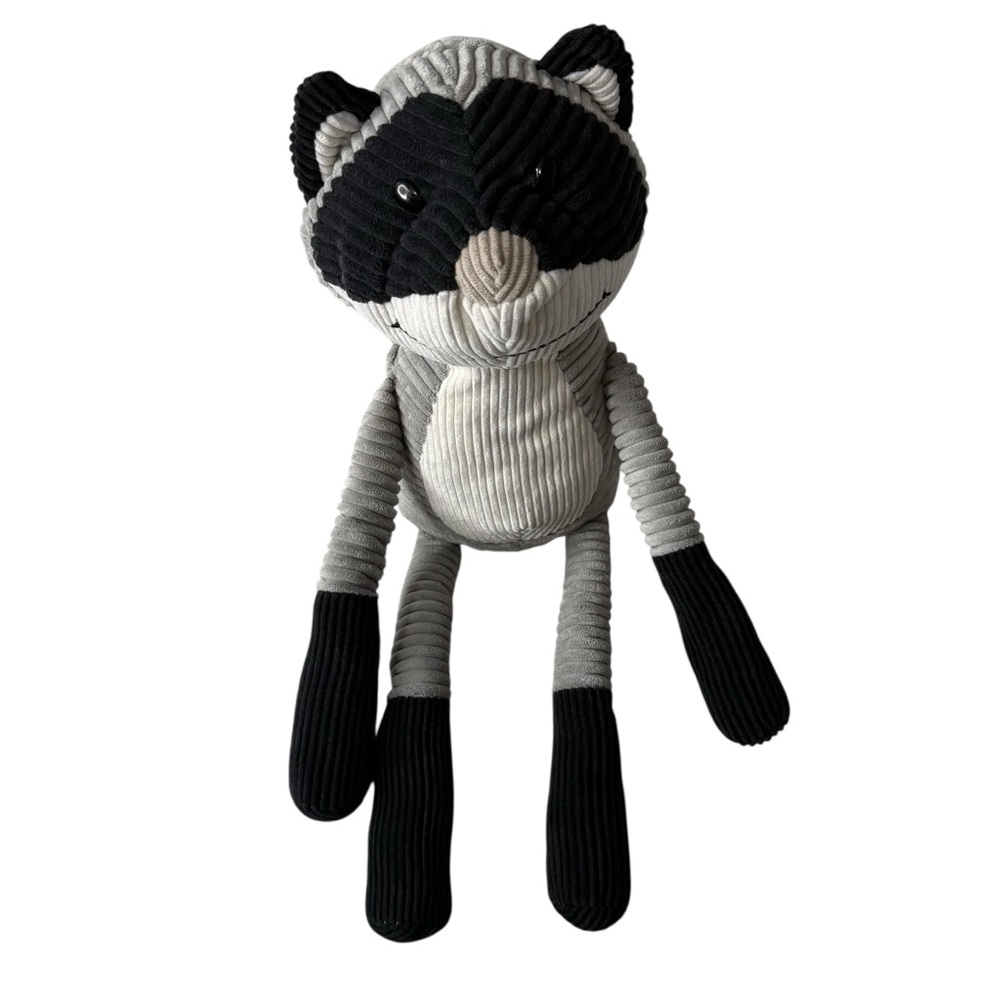 Jellycat Cordy Roy Raccoon Plush Stuffed Animal Grey Black Corduroy 17 Inch‎